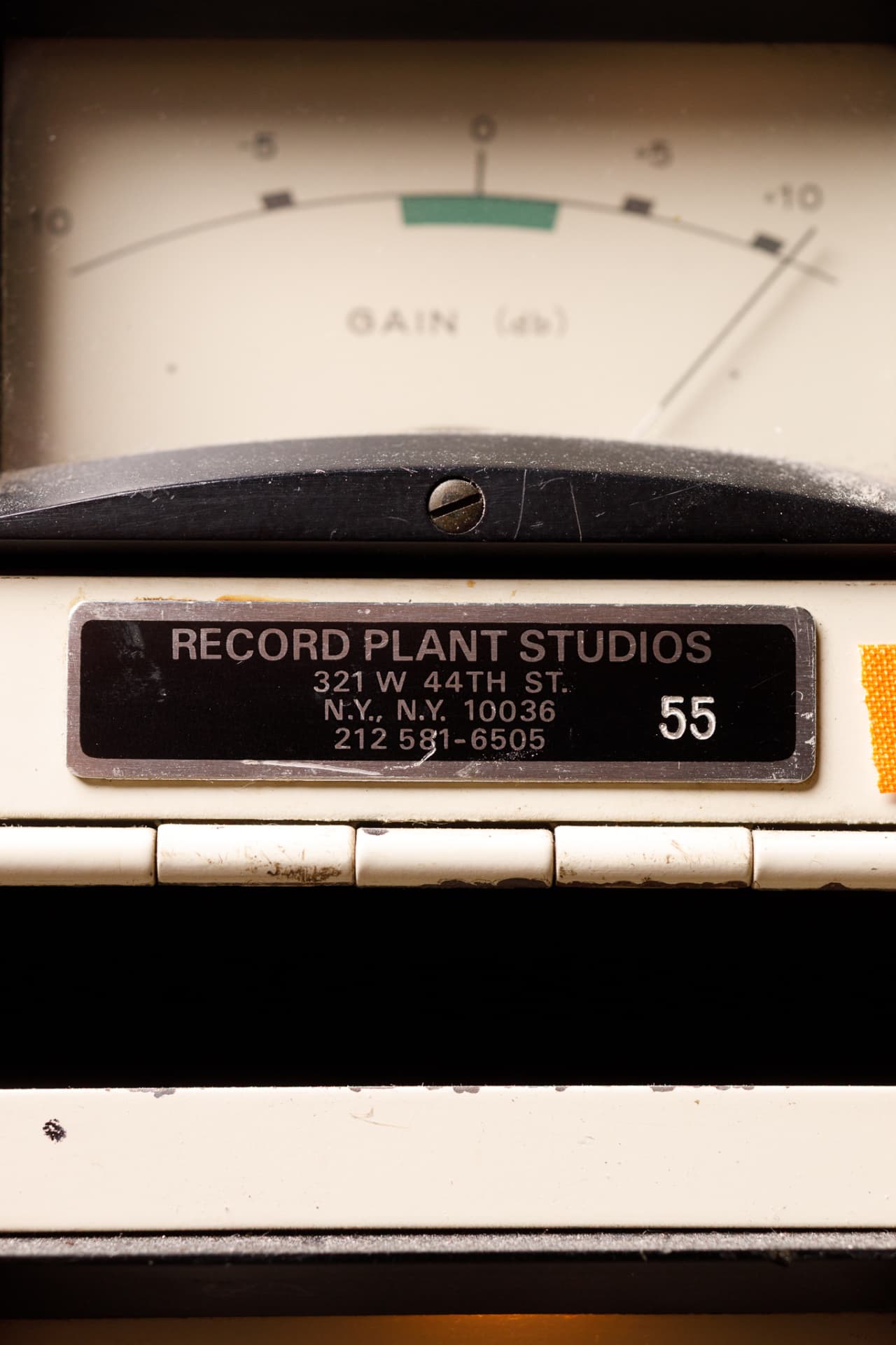 Placa original Record Plant Studios, 321 W 44th St, Nova York